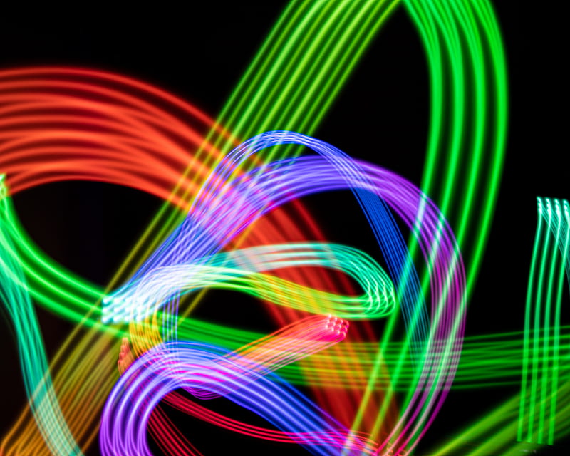 Zelight, neon, multicolored, lines, winding, HD wallpaper | Peakpx