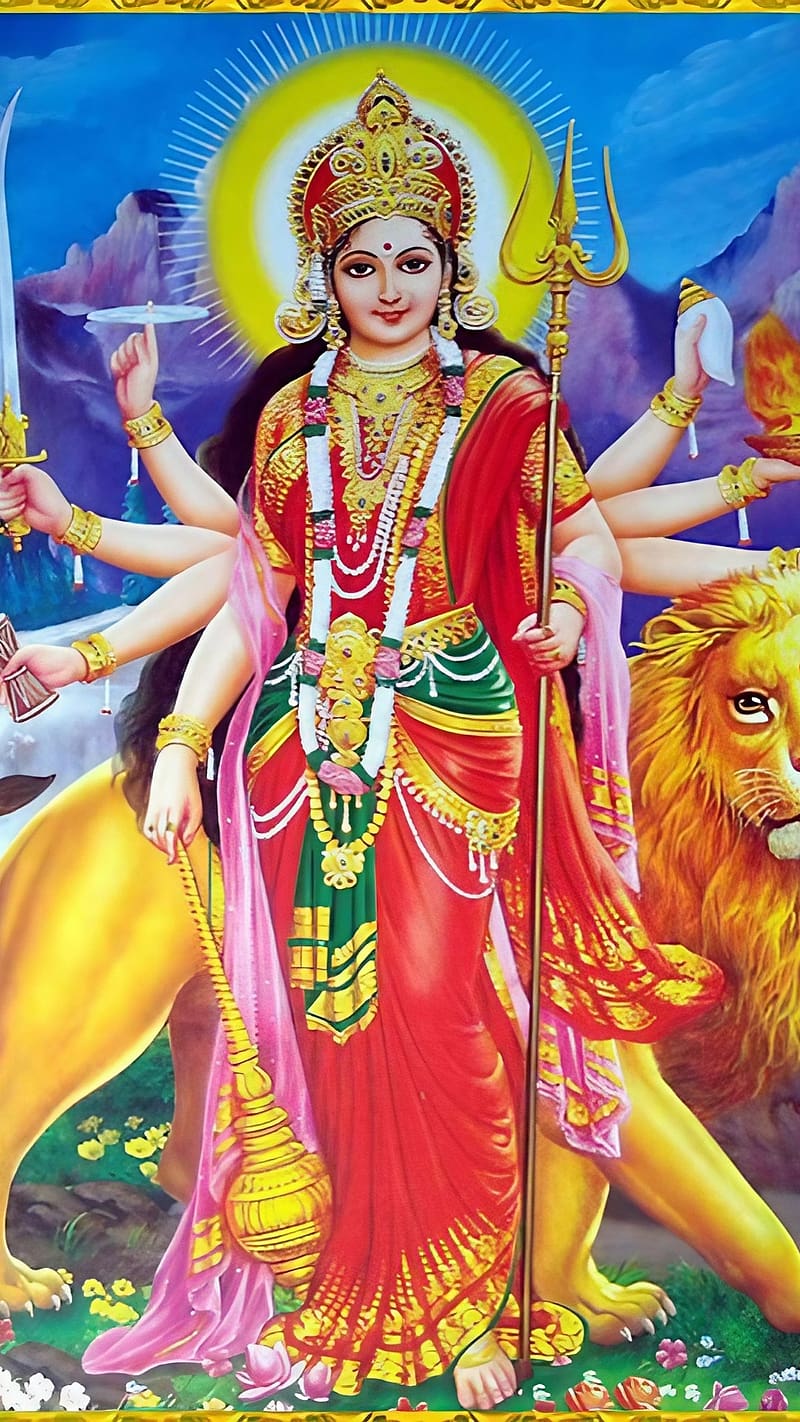 Sikotar Maa, Animation, goddess, bhakti, HD phone wallpaper