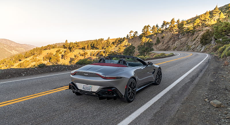 2021 Aston Martin Vantage Roadster (Color: Spirit Silver; US-Spec) - Rear Three-Quarter , car, HD wallpaper 2021 Aston Martin Vantage Roadster (Color: Spirit Silver; US-Spec) - Rear Three-Quarter , car, HD wallpaper