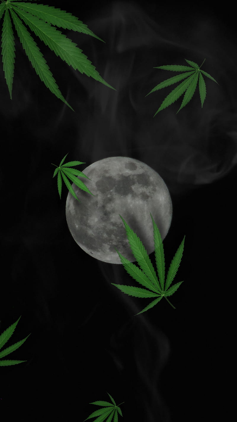 W**d smoke, high, joint, moon, HD phone wallpaper | Peakpx