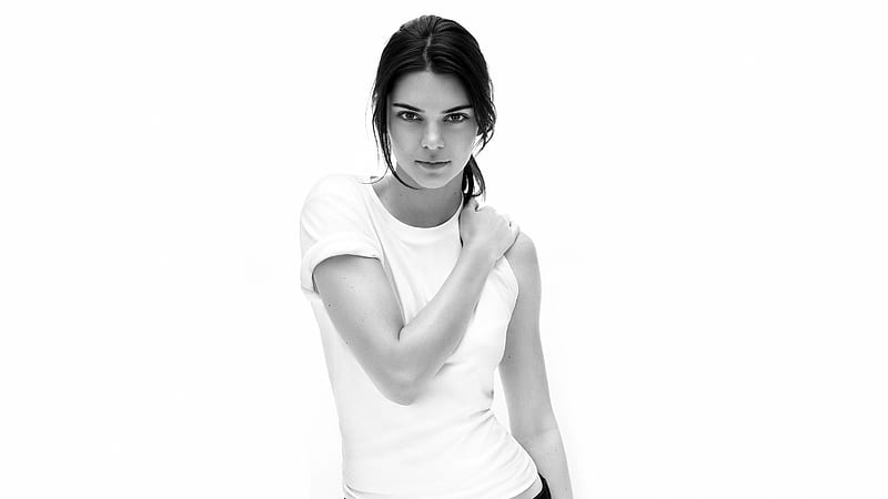 Kendall Jenner Monochrome , kendall-jenner, model, girls, celebrities, monochrome, black-and-white, HD wallpaper