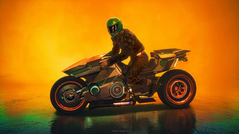 2021 Cyberpunk 2077 Biker, HD wallpaper