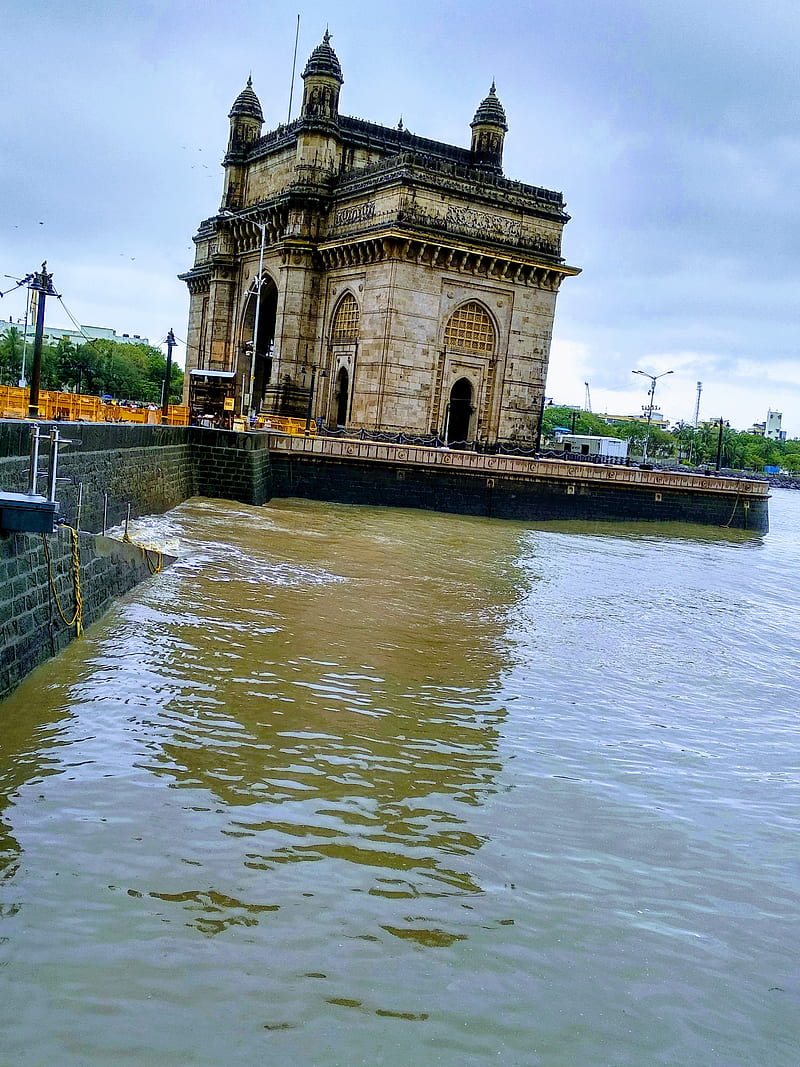 Gate way of India, gateway, lake, mumbai, scenes, HD phone wallpaper