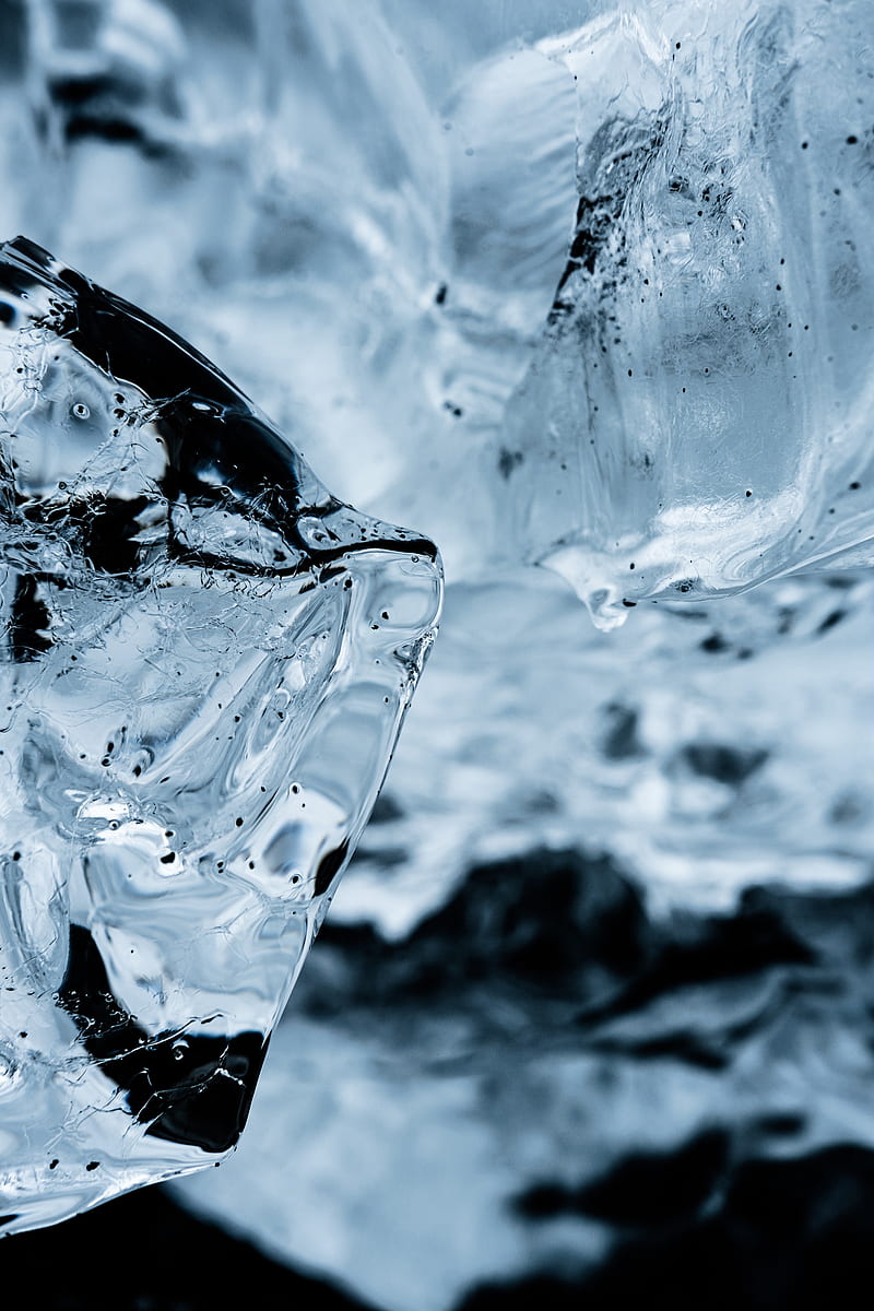 ice, floe, frozen, macro, HD phone wallpaper