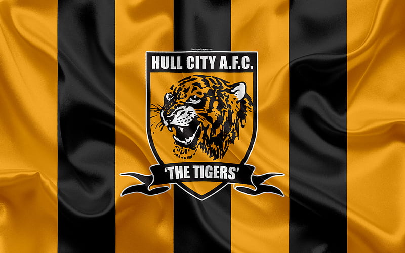 Hull City FC, Silk Flag, Emblem, Logo Kingston upon Hull, East Riding of Yorkshire, England, UK, English Football Club, Football League Championship, Second League, Football, HD wallpaper