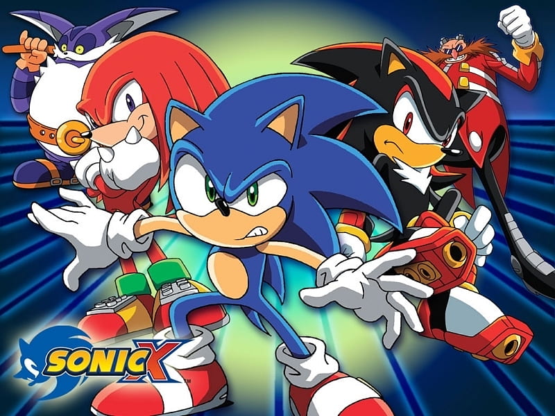 Sonic X & Friends, shadow, sonic, big, knuckle, HD wallpaper