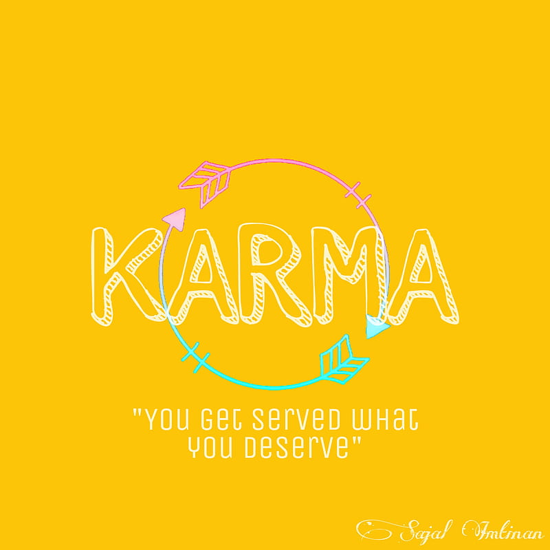 Quote, cute, karma, yellow, yellow, HD mobile wallpaper | Peakpx