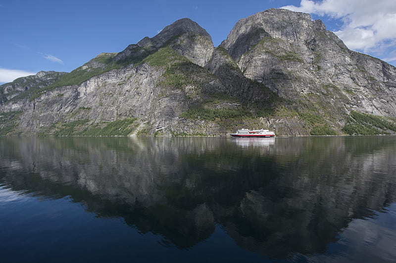 Geirangerfjord, Stranda, UNESCO World Heritage Site, Ferry, Norway, HD wallpaper