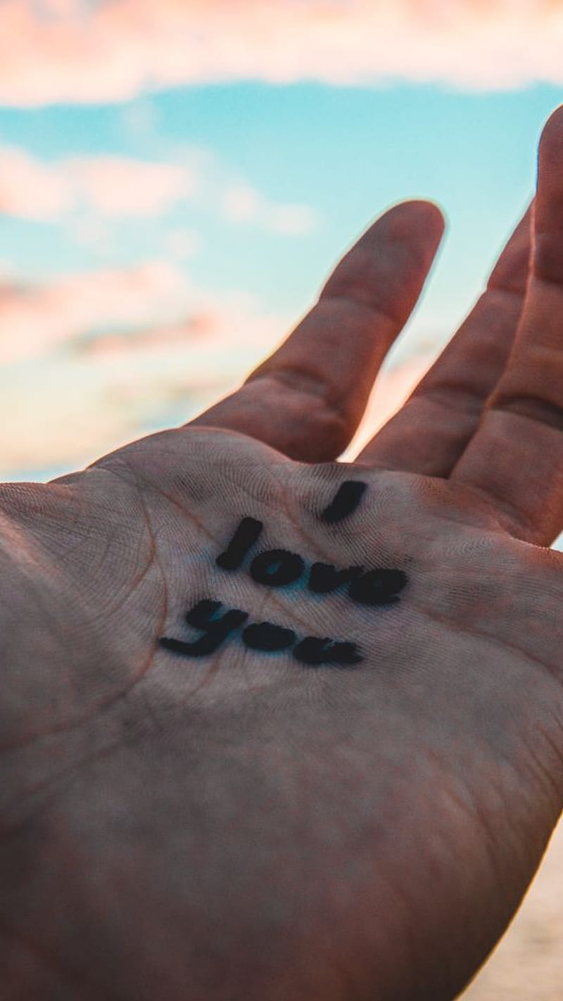 love quote hand , palm, HD phone wallpaper