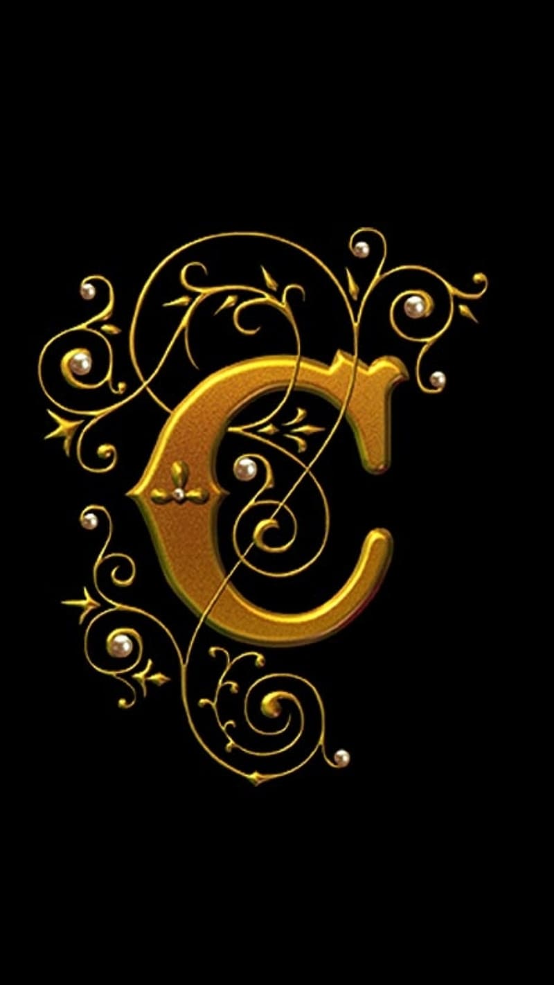 C Letter In Yellow Design, c letter, yellow design, alphabet, HD phone ...