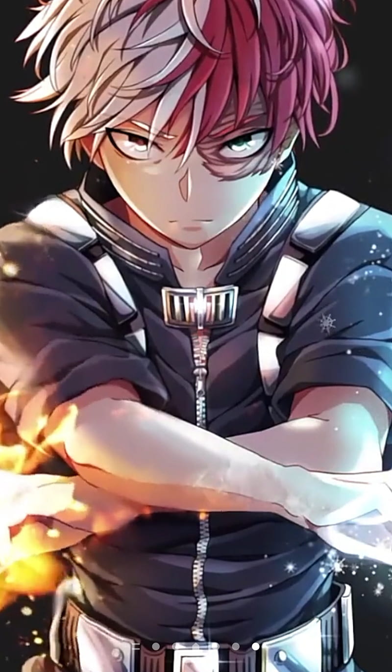 Anime Shouto Todoroki ice and fire art 720x1280 wallpaper  Anime Hero  wallpaper My hero academia episodes