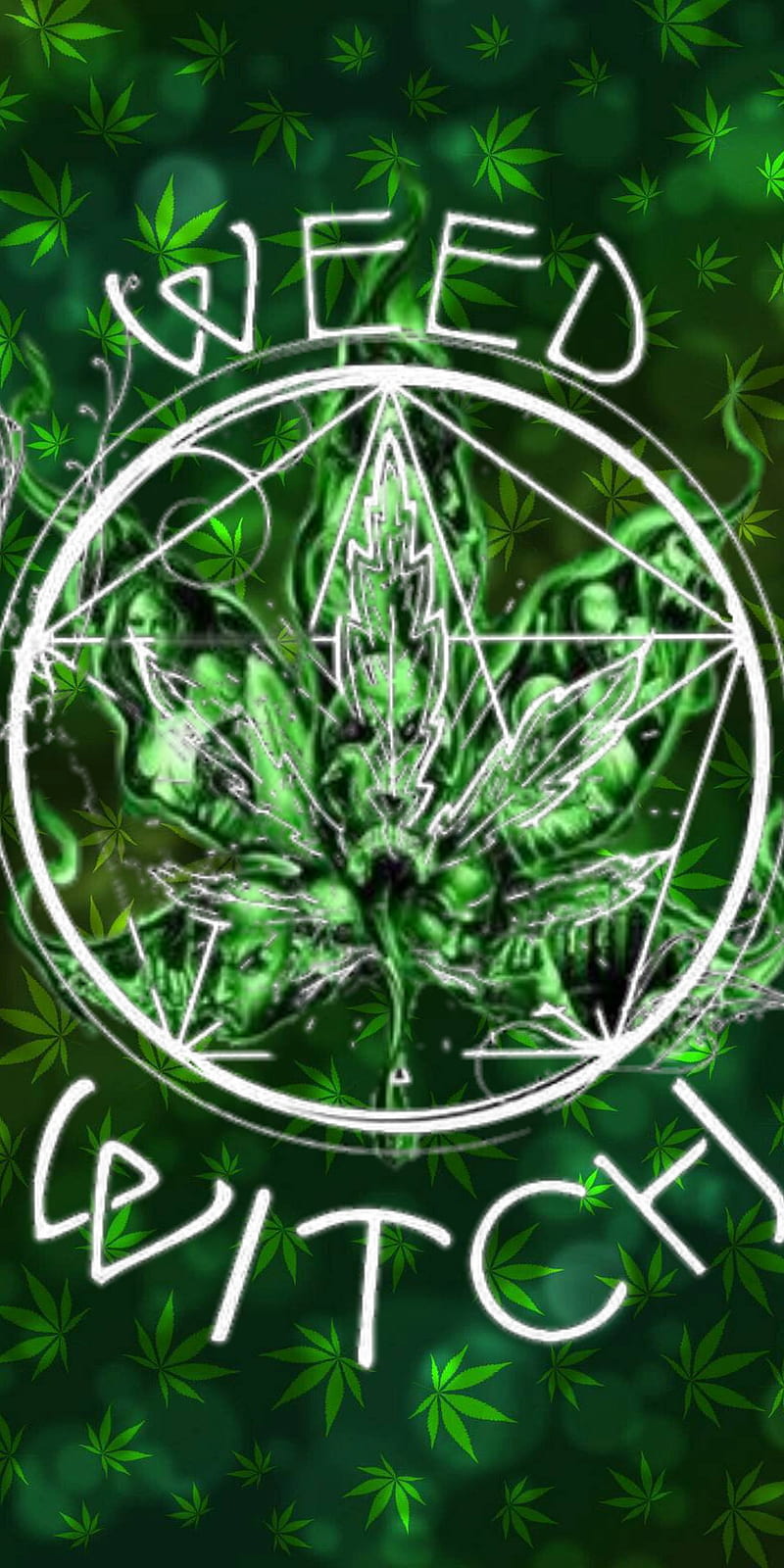 Witch leaf, green, life, marijuana, medical, medicine, religion, spell, spirit, HD phone wallpaper