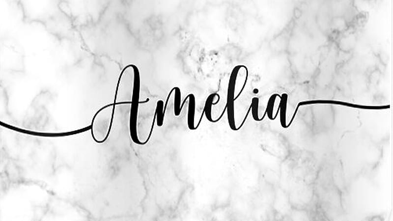 Black Amelia Word In White Grey Mosaic Background Amelia, HD wallpaper