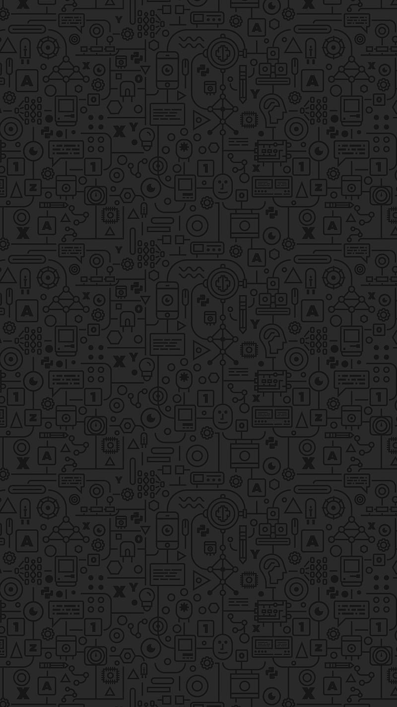 Pattern, black, dark, gris, forma, HD phone wallpaper