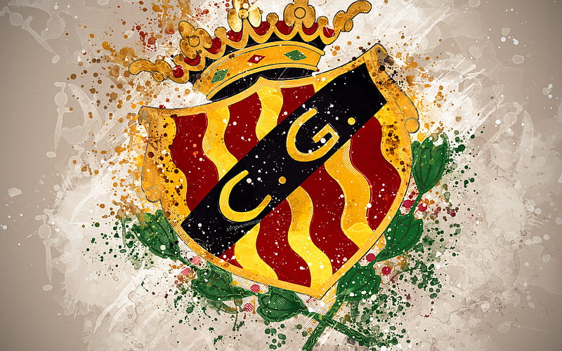 Gimnastic de tarragona pintura, logo, creativo, equipo español de fútbol, ​​ segunda, Fondo de pantalla HD | Peakpx
