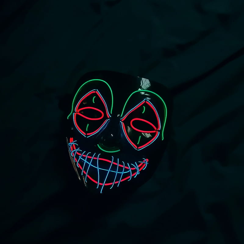 LED Purge mask, halloween, graphy, HD phone wallpaper