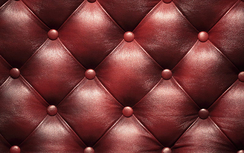 burgundy leather upholstery tufted burgundy upholstery, burgundy leather, macro, burgundy leather background, leather textures, burgundy backgrounds, HD wallpaper