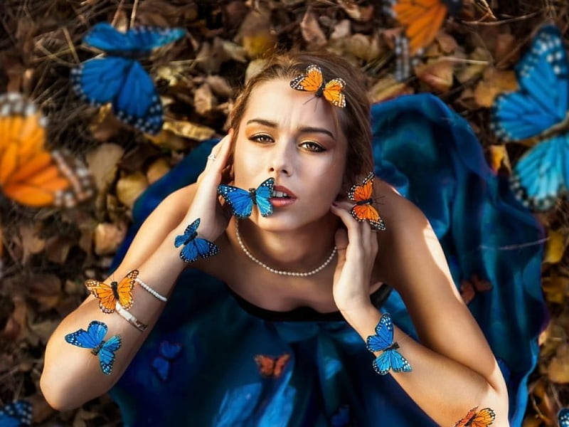 Butterfly Princess, beauty, graphy, model, lady, HD wallpaper | Peakpx