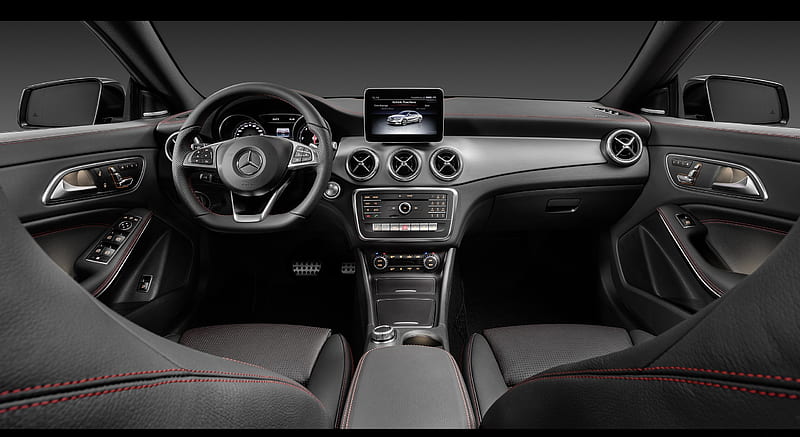 2017 Mercedes-Benz CLA 200 d 4MATIC Coupé (Chassis: C117) - Black Leather Interior, Cockpit - Interior , car, HD wallpaper