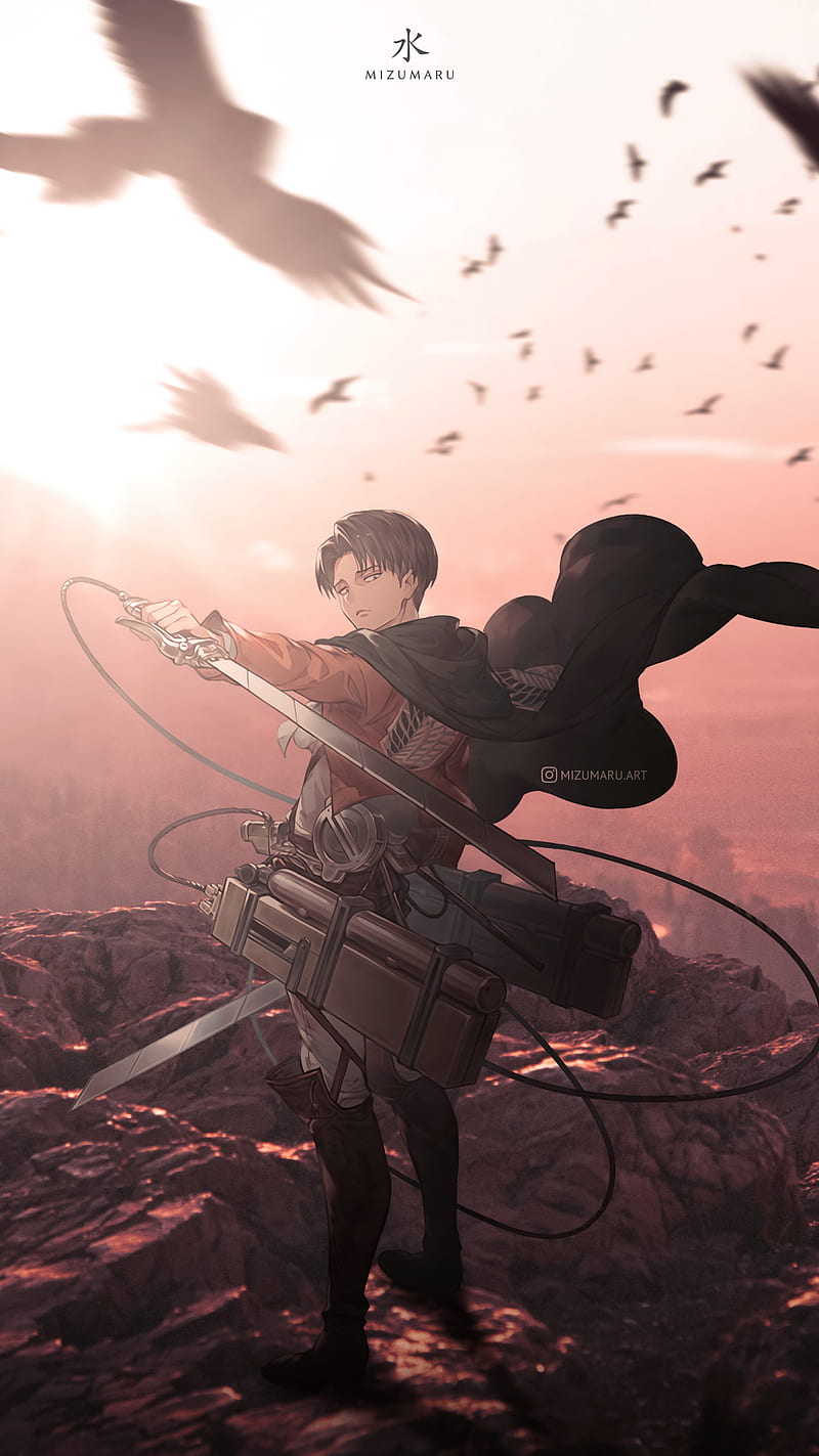 Levi Ackerman, một trong những nhân vật nổi tiếng trong Attack on Titan. Nếu bạn là fan của anh ấy, tại sao không để một chiếc hình nền đẹp về Levi thể hiện lên tình yêu của bạn dành cho anh chàng trẻ trung và vô cùng bản lĩnh này?