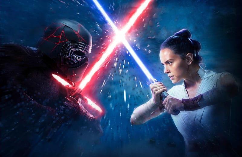 Kylo Ren vs Rey, HD wallpaper