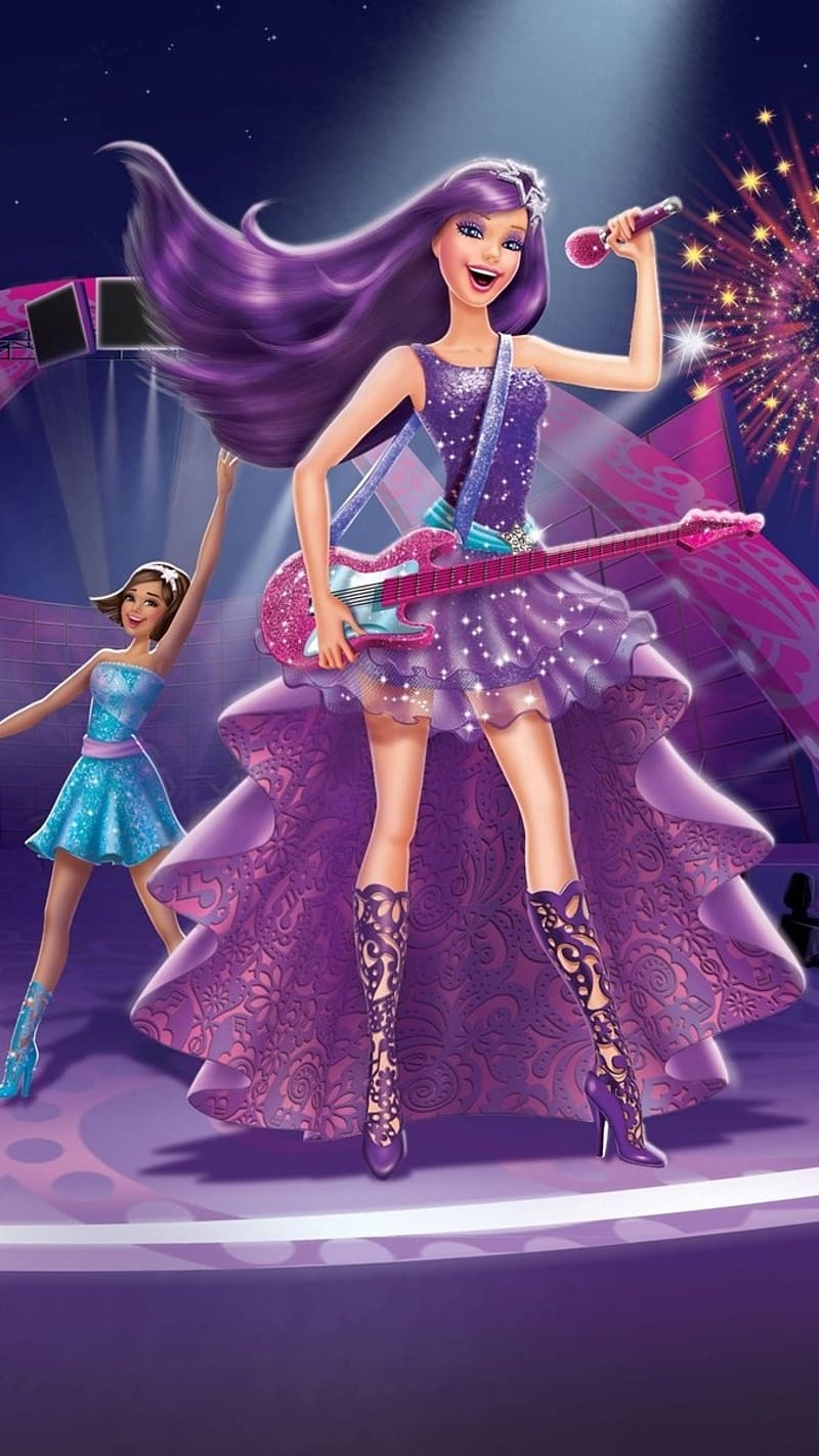 Barbie Princess Popstar On Stage, barbie princess, popstar on stage,  singing, HD phone wallpaper | Peakpx
