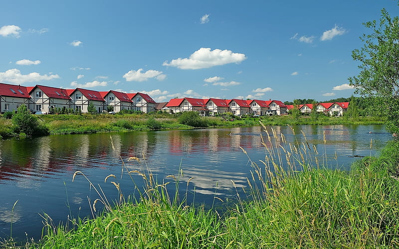 Houses By River Nature River Reflection Houses HD   Peakpx   HD   Houses By River Nature River Reflection Houses 