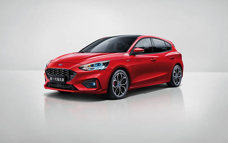 Ford Focus Hatchback, 2019 cars, new Focus, studio, Ford Focus, Ford, HD wallpaper