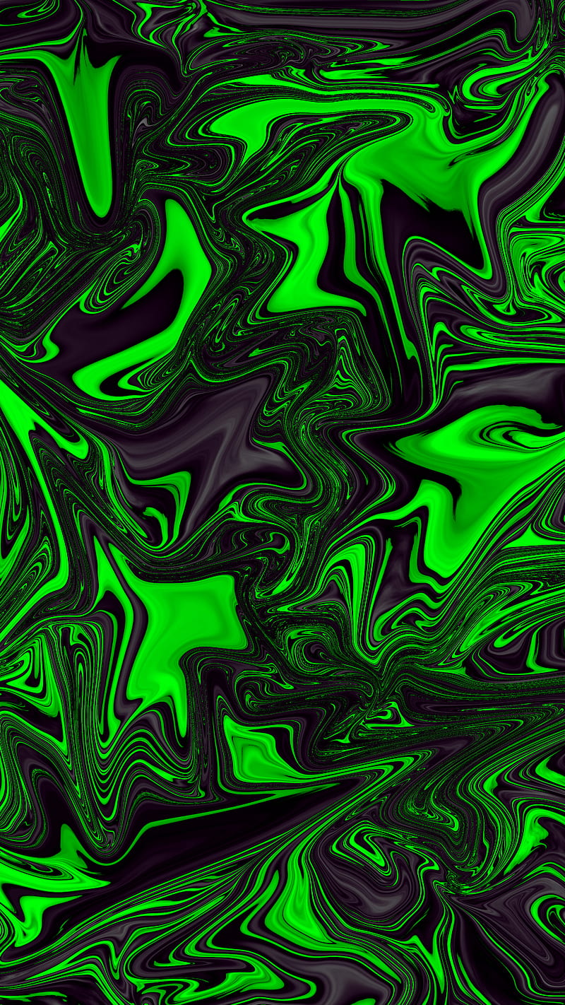 Green black liquid, abstract, cream, modern, oil, HD phone wallpaper ...