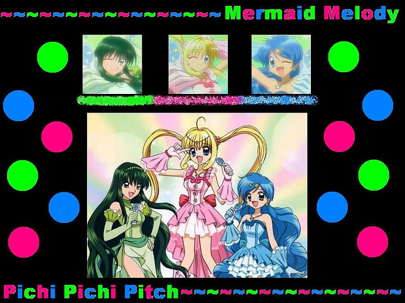 Mermaid Melody Pichi Pichi Pitch, hanon, mermaid melody, rina, lucia, HD wallpaper