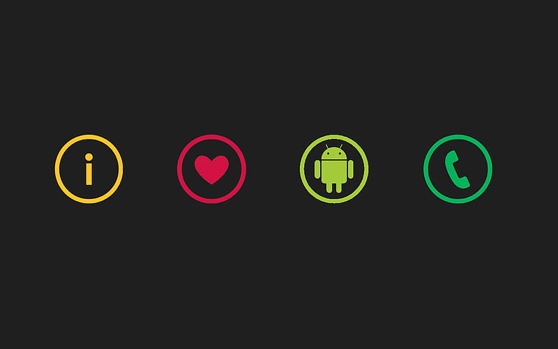 I Love Android Phone, android, computer, typography, love, HD wallpaper
