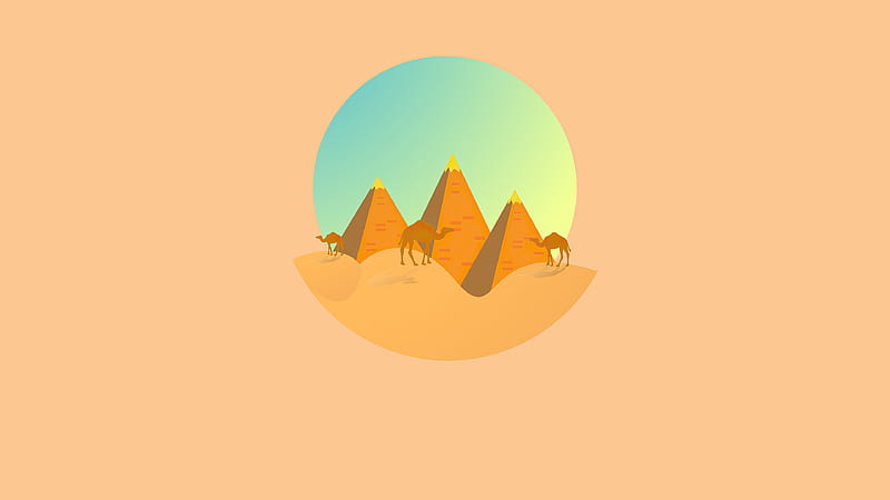 Camel Desert Minimal , camel, artist, artwork, digital-art, minimalism, minimalist, HD wallpaper