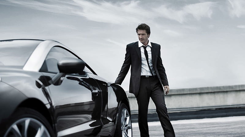 :-), man, male model, elegant, car, HD wallpaper