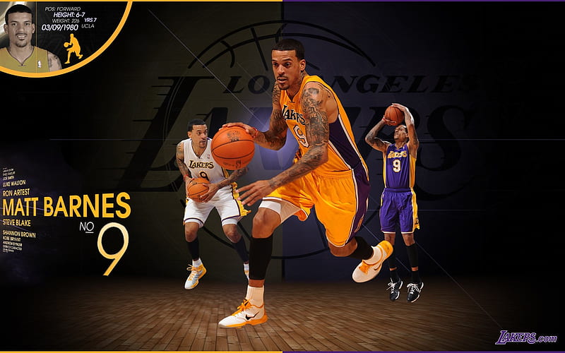 2010-11 season NBA Los Angeles Lakers matt barnes, HD wallpaper
