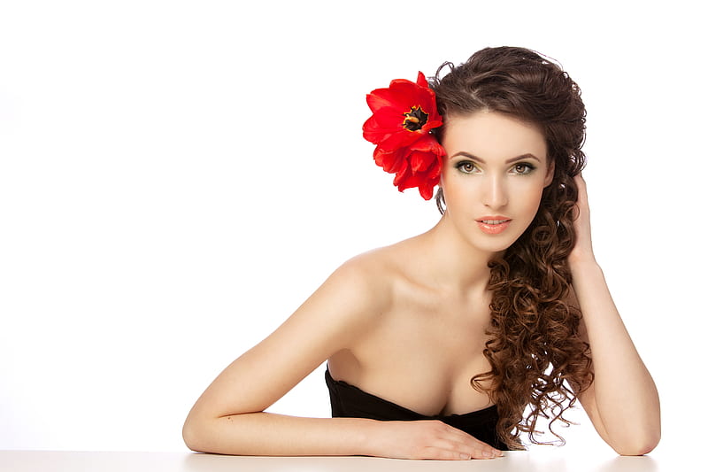Red Flowers (5100x3400), pretty, studio shot, health, modern, medicine, elegance, beauty, face, skin, relaxation, comfortable, horizontal, cosmetics, closeup, sexy, sensuality, hands, wellbeing, body, makeup, healthy, copy space, care, fashion, adult, treatment, red, head, bonito, woman, 20s, graphy, young, caucasian, isolated on white, person, color, lifestyle, vogue, model, fresh, clean, one, girl, spa, flower, nature, portrait, HD wallpaper