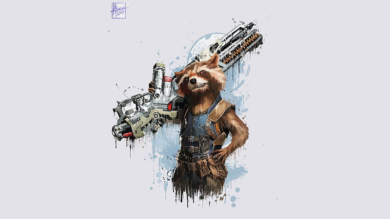 Rocket Raccoon In Avengers Infinity War 2018, rocket-raccoon, artwork, artist, artstation, movies, 2018-movies, avengers-infinity-war, HD wallpaper