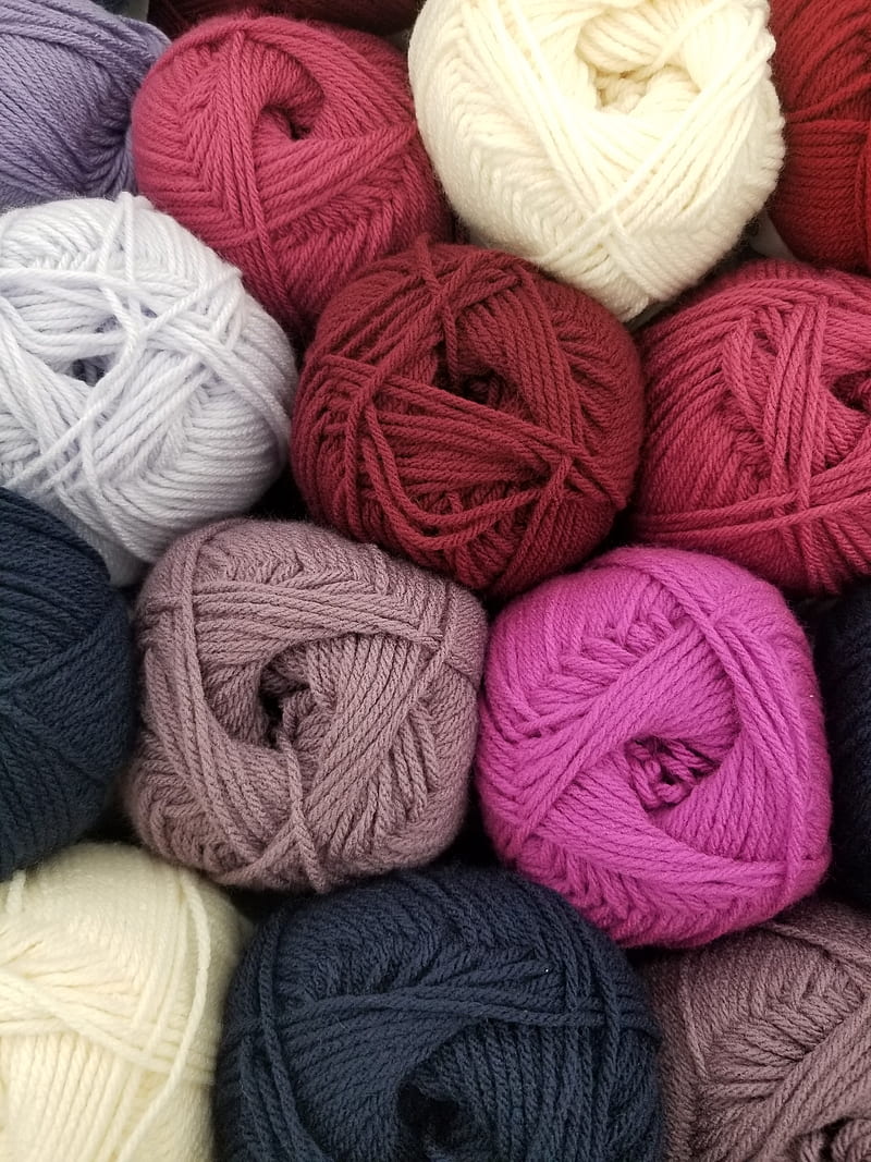 Yarn , bright, colorful, crochet, knit, HD phone wallpaper