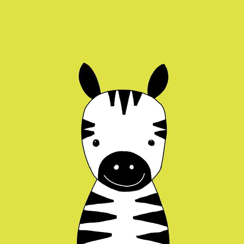 Cute zebra, animal, baby animal, cartoon, cute animal, doodle, drawing,  green, HD phone wallpaper | Peakpx