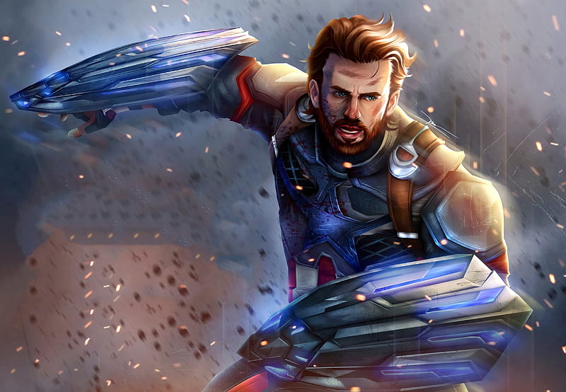 Captain America New Art, captain-america, superheroes, artwork, HD wallpaper