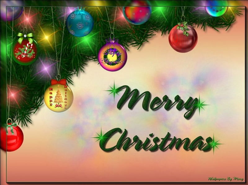 Reflecting Christmas, ornaments, holidays, christmas, boughs, winter, HD wallpaper