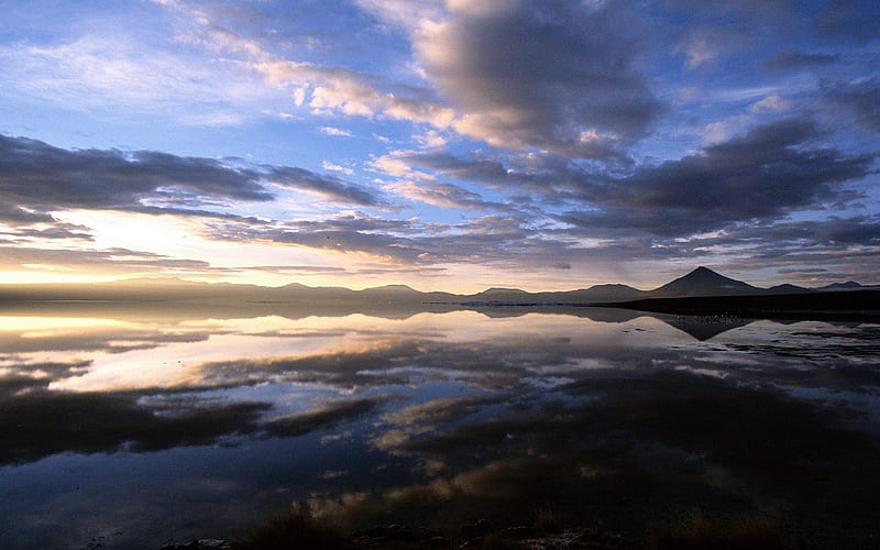 Bolivia- Plateau Lake Sunset, HD wallpaper