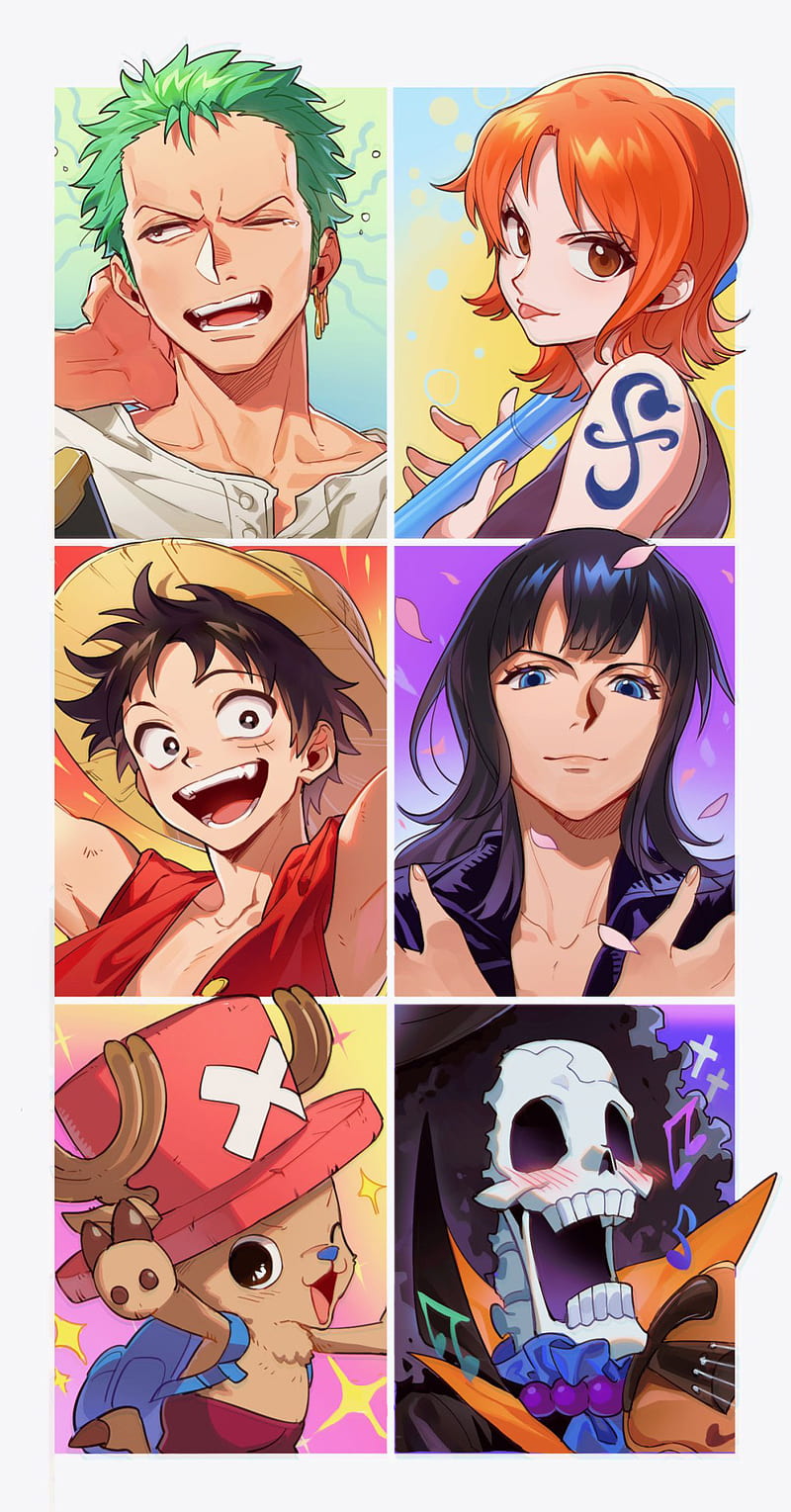 Luffy, Anime, Zoro, Nami, Brook, One Piece, Chopper, Robin, Manga, HD phone wallpaper