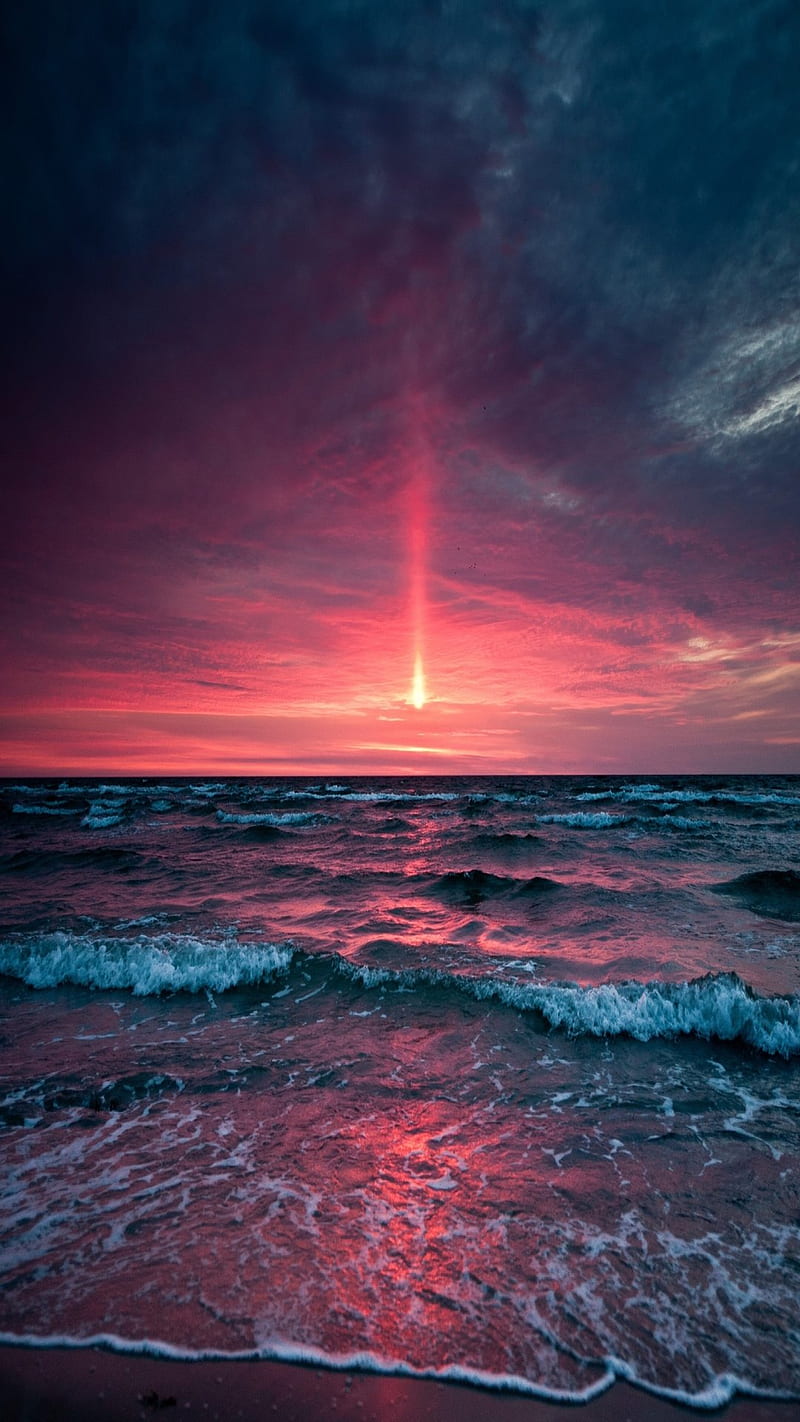 Early Morning Ocean, sand, sunrise, HD phone wallpaper