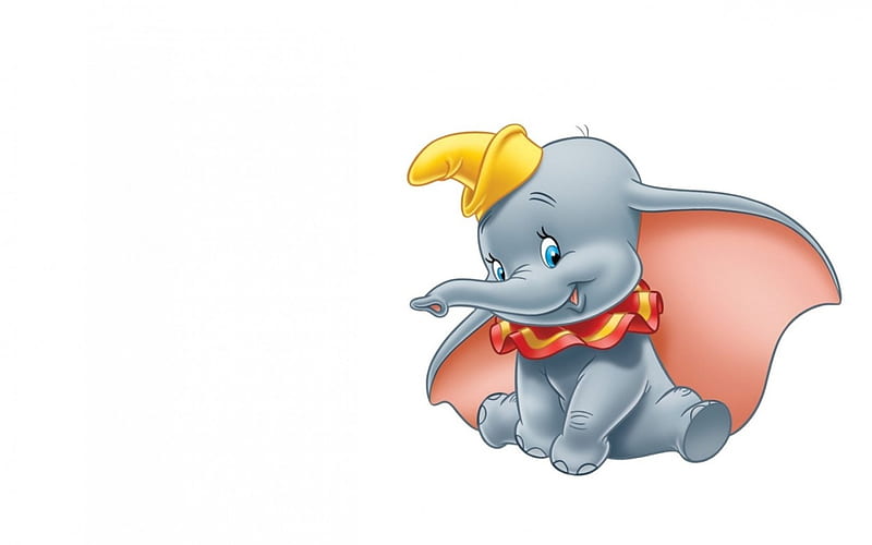 Dumbo, elephant, card, cute, gris, child, white, pink, disney, HD wallpaper  | Peakpx