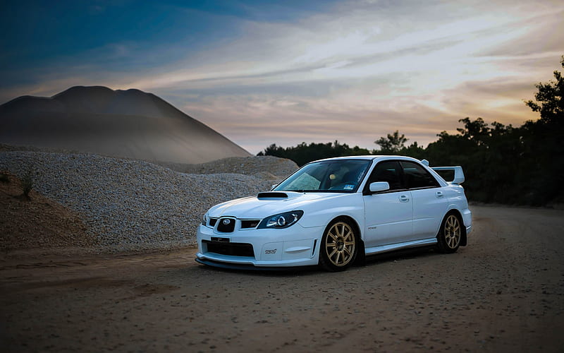 Subaru Impreza WRX STI, sedan, front view, tuning Impreza, Japanese sports cars, Subaru, HD wallpaper