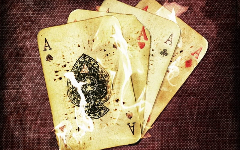 poker, flame, ace, card, HD wallpaper