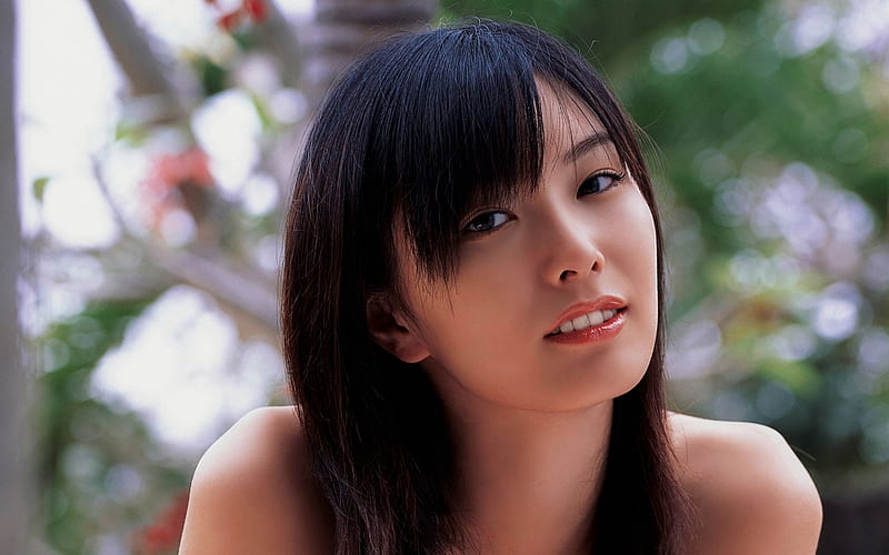 yua shinkawa, yua, brunette, shinkawa, girl, HD wallpaper