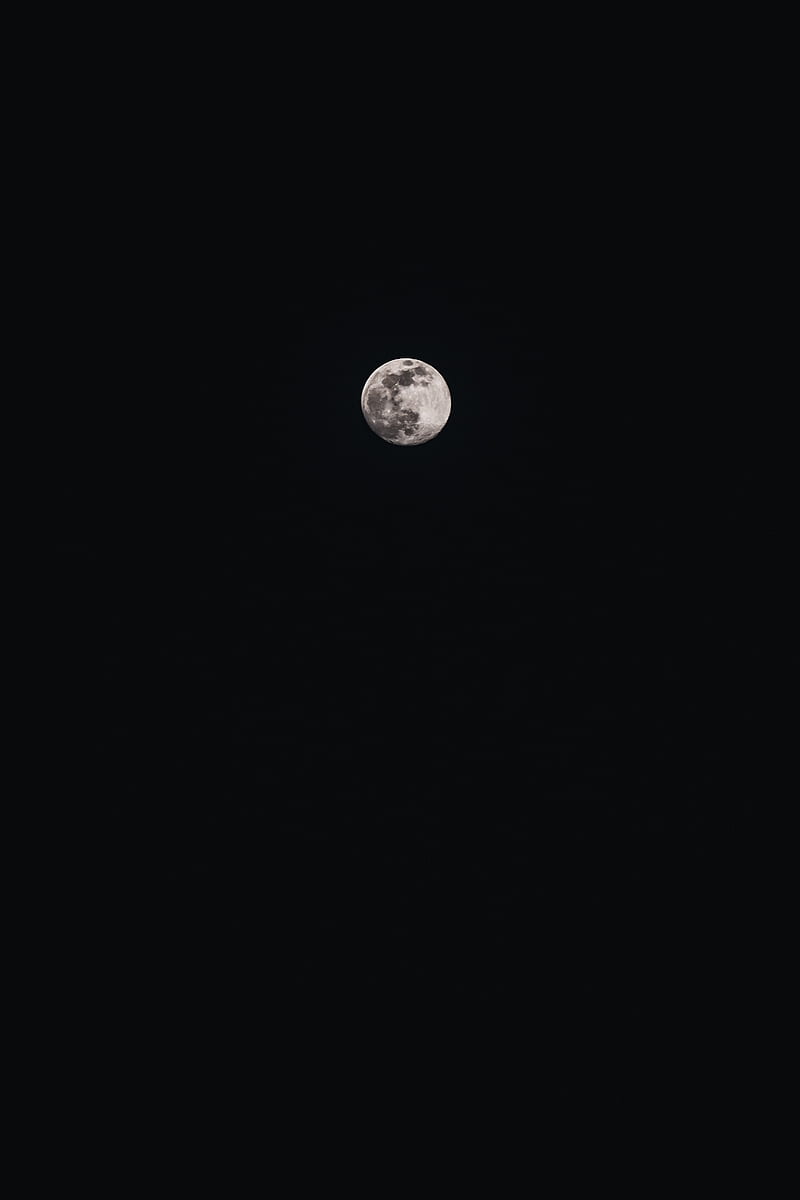 Luna, luna llena, negro, oscuro, Fondo de pantalla de teléfono HD | Peakpx
