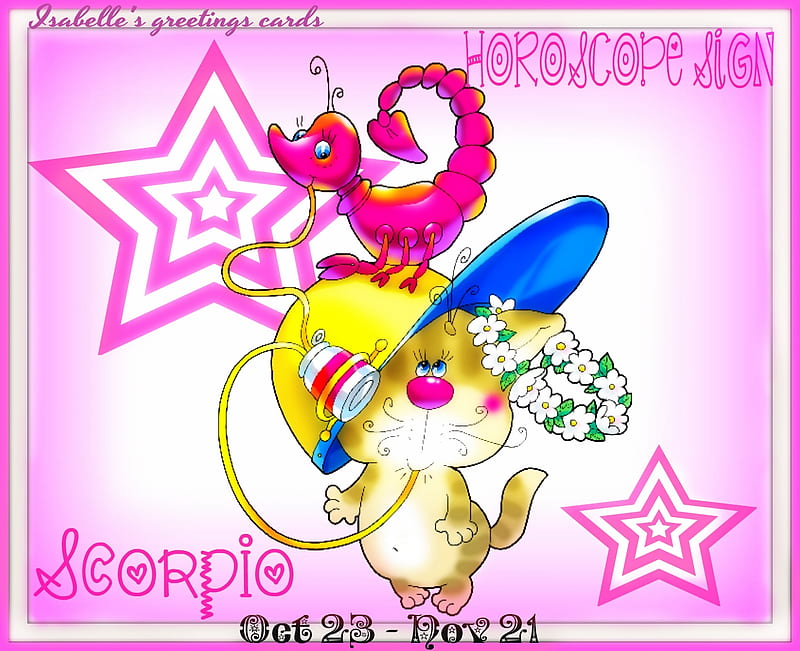 Scorpio, Funny, Horoscope sign, card, HD wallpaper
