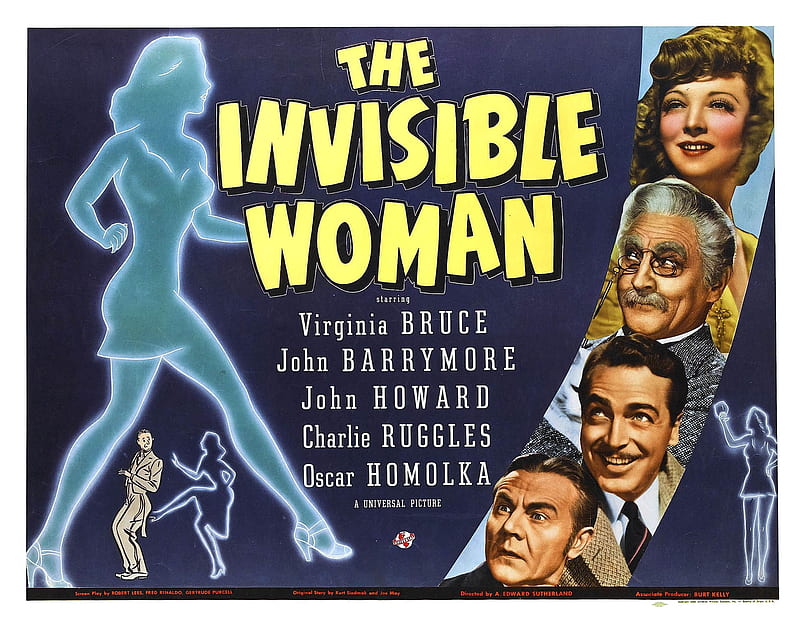 the invisible woman, sci-fi, man, woman, invisible, HD wallpaper